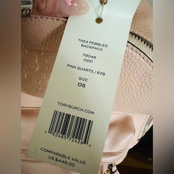 Tory Burch Blush Leather Backpack - Picture 9 of 9
